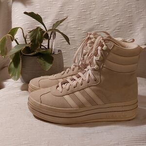 Adidas Beige High-Top Sneakers